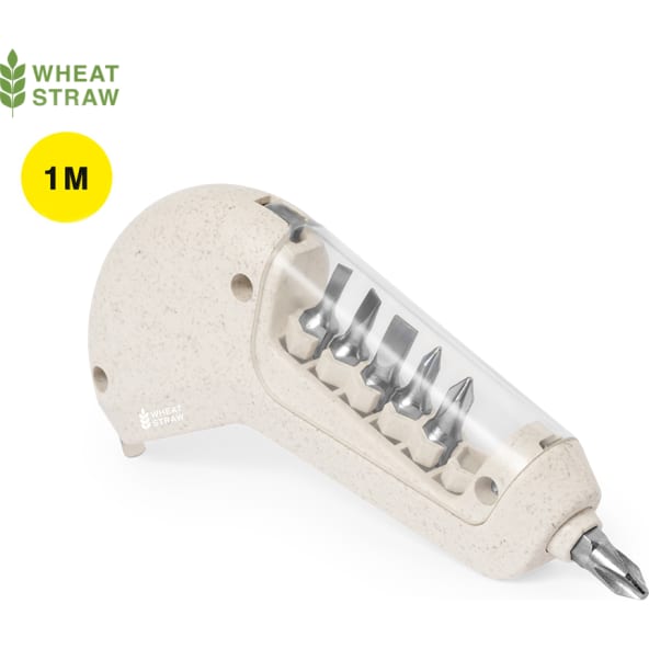 Flexómetro publicitario multiherramienta caña de trigo 6 funciones