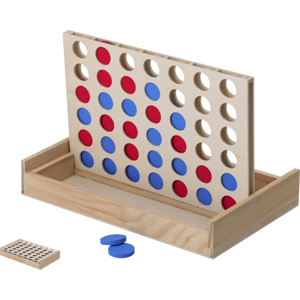 Juego de mesa 4 en raya en madera con 42 fichas