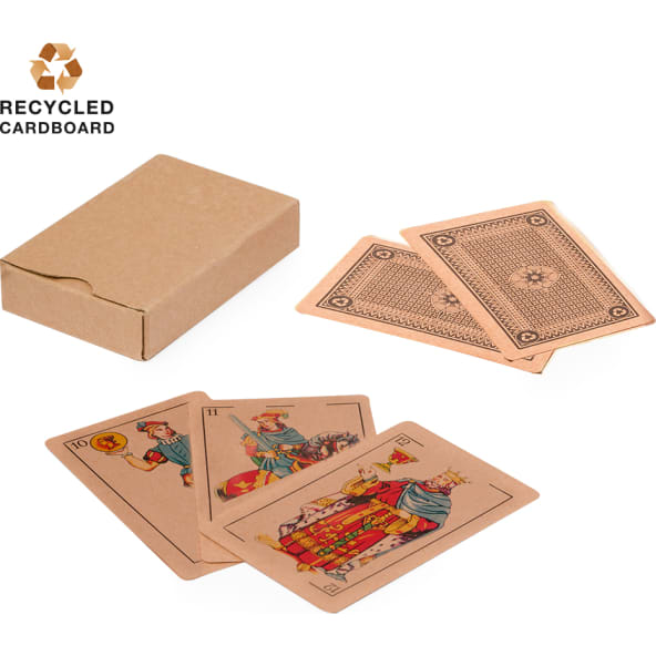 Baraja española publicitaria de cartón reciclado 50 cartas