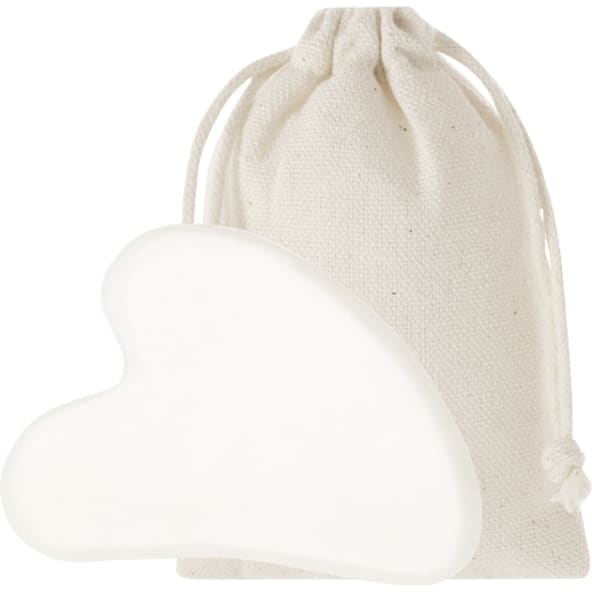 Masajeador facial publicitario de piedra jade blanca