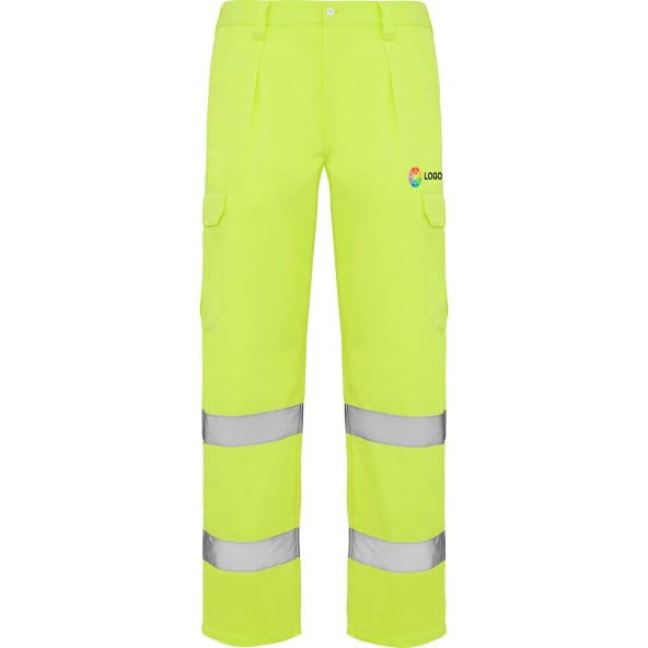 Pantalón largo de alta visibilidad amarillo flúor Alfa Roly
