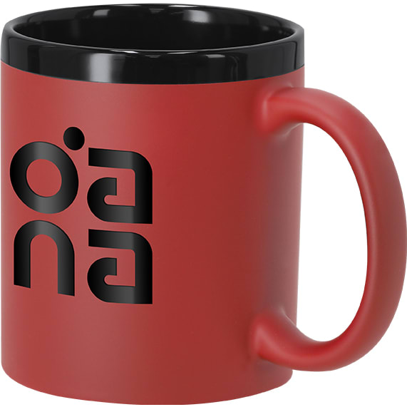 Taza cerámica personalizada con acabado en caucho (320 ml)
