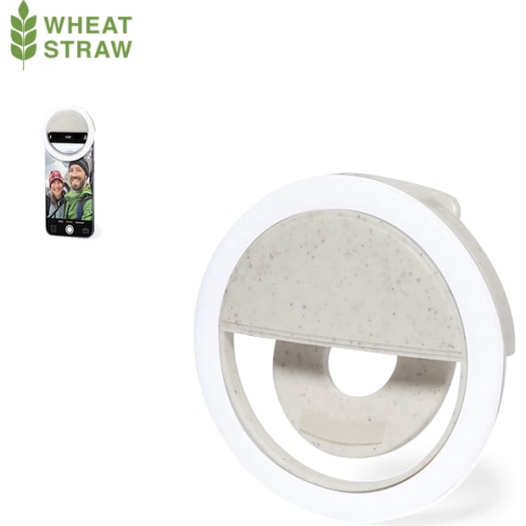 Anillo de luz personalizado con LED y caña de trigo ajustable