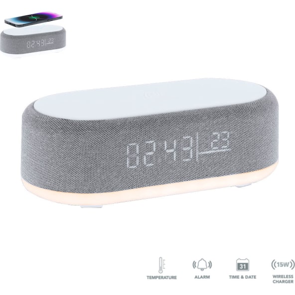 Reloj multifunción personalizado con lámpara LED y altavoz bluetooth