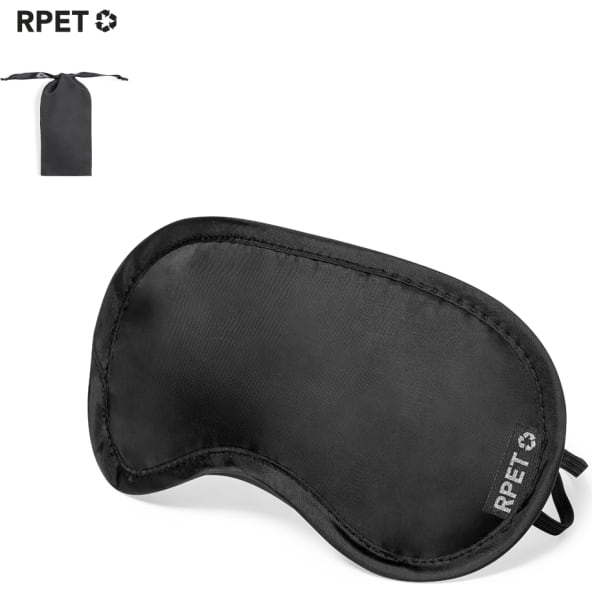 Máscara de viaje con doble elástico en suave poliéster RPET 
