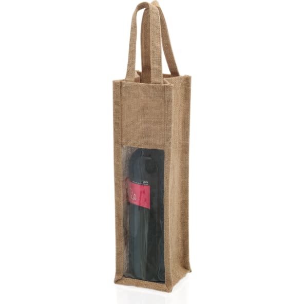Bolsa de yute para 1 botella de vino