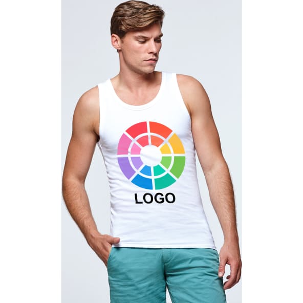 Camiseta de tirantes publicitaria semientallada de hombre Texas Roly 155