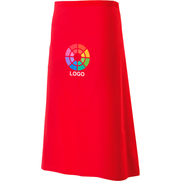 Delantal largo de colores y sin bolsillos para camareros Velilla