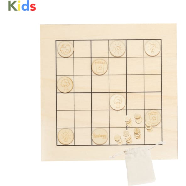 Juego de habilidad publicitario en mdf con 36 piezas ecológicas