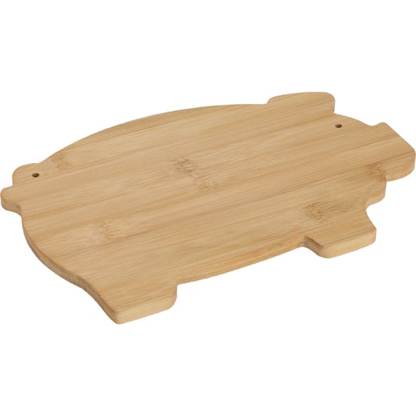 Tabla de bambú con forma de cerdito personalizada