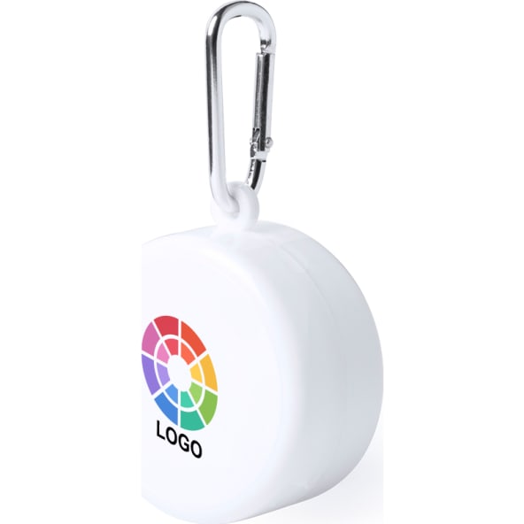 Vaso plegable con pastillero en tapa y mosquetón (220ml)