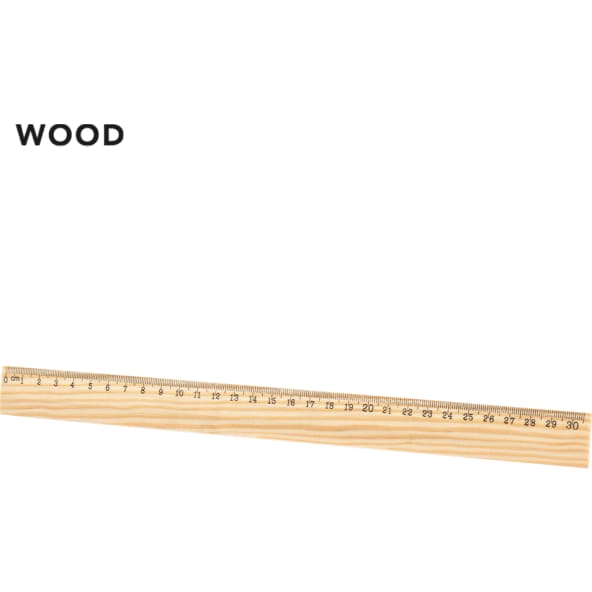 Regla de madera ecológica personalizada de 30 cm 