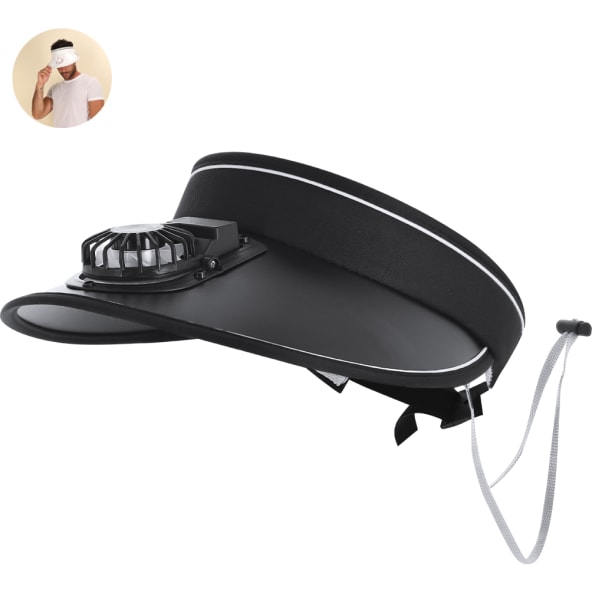 Visera con ventilador en 3 posiciones batería 150mah y cinta ajustable