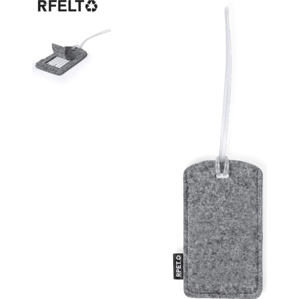 Identificador de maletas en fieltro RPET con cinta flexible