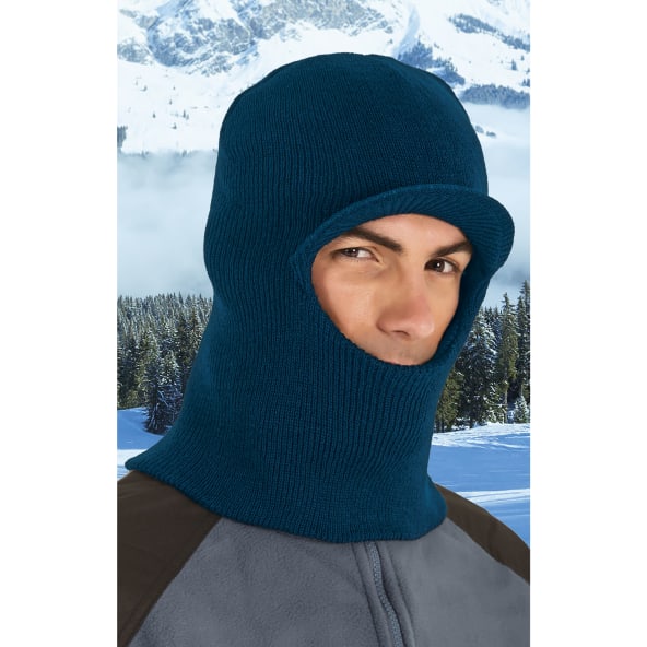 Pasamontañas de abrigo con visera punto grueso Valento