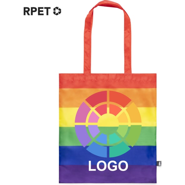 Bolsa arcoíris personalizada para orgullo LGTBI RPET 210T