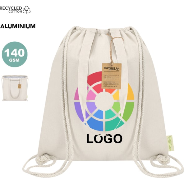 Bolsa mochila nevera publicitaria algodón reciclado y aluminio
