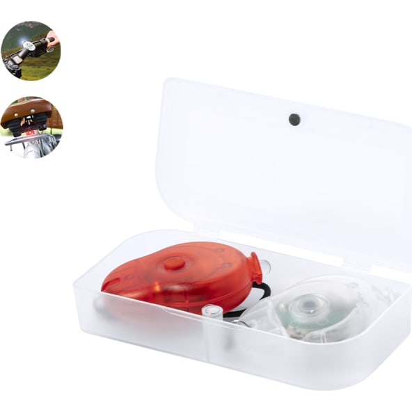 Set de luces seguridad bici personalizado de 2 posiciones