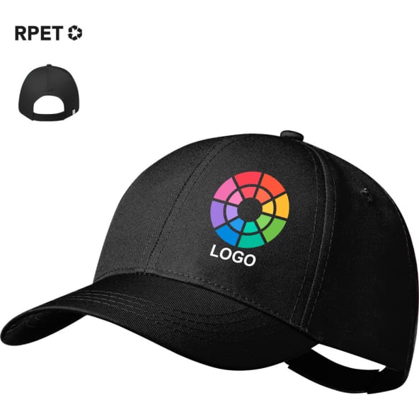 Gorra personalizada RPET sostenible 6 paneles velcro