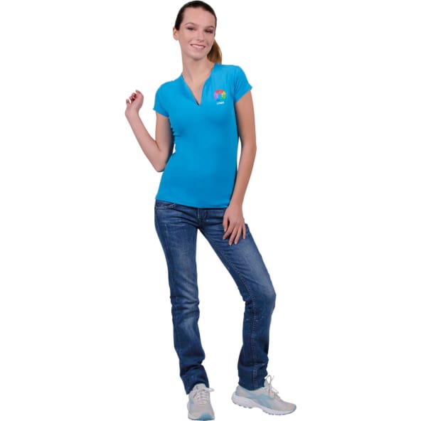 Camiseta manga corta cuello lagrima de mujer cancun Valento 200