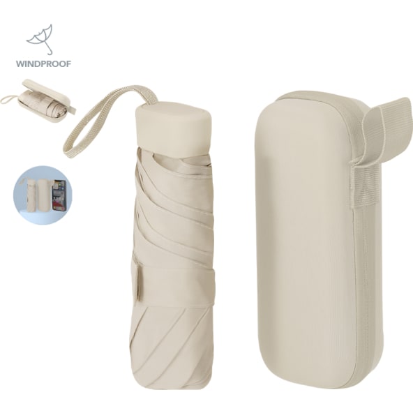 Paraguas plegable publicitario antiviento de 20" con funda rígida