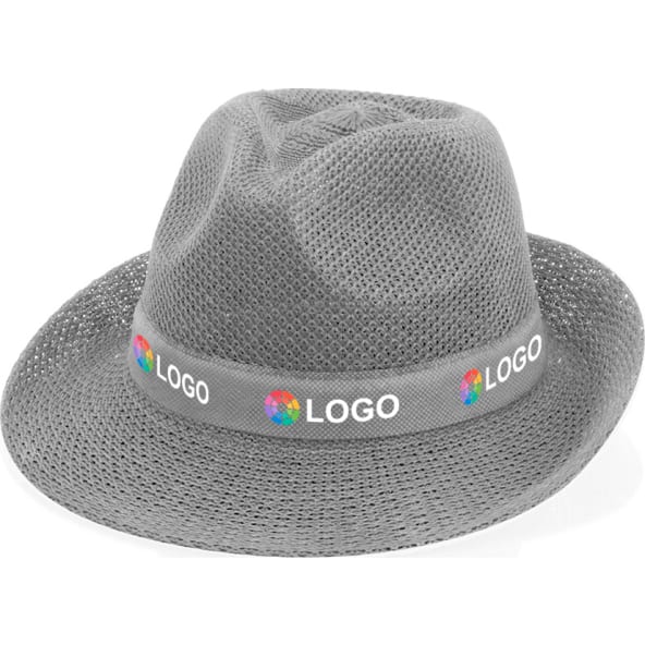 Sombrero  con diseño panamá de poliéster personalizado alrededor de la cinta
