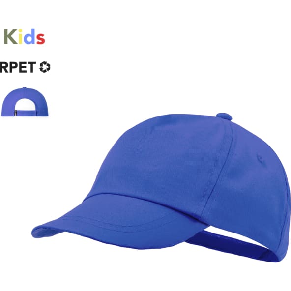 Gorra niño 5 paneles en poliéster RPET  y cierro velcro 