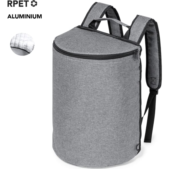 Mochila nevera en poliéster RPET y aluminio con asas acolchadas