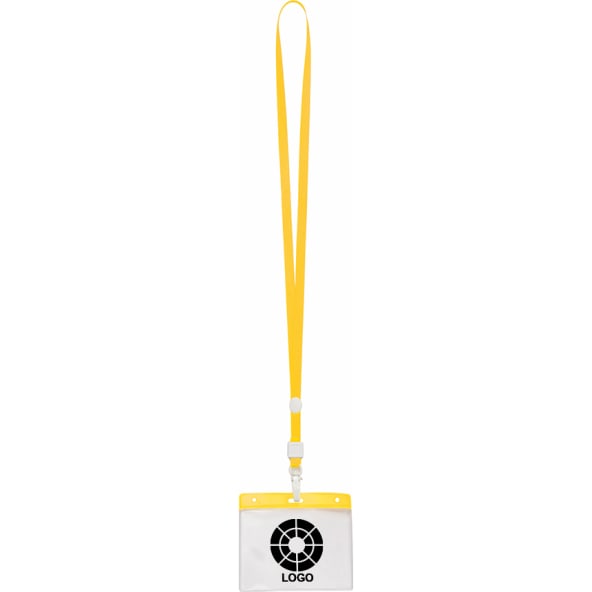 Identificador de PVC con lanyard (acreditación 11 x 9.6 cm)