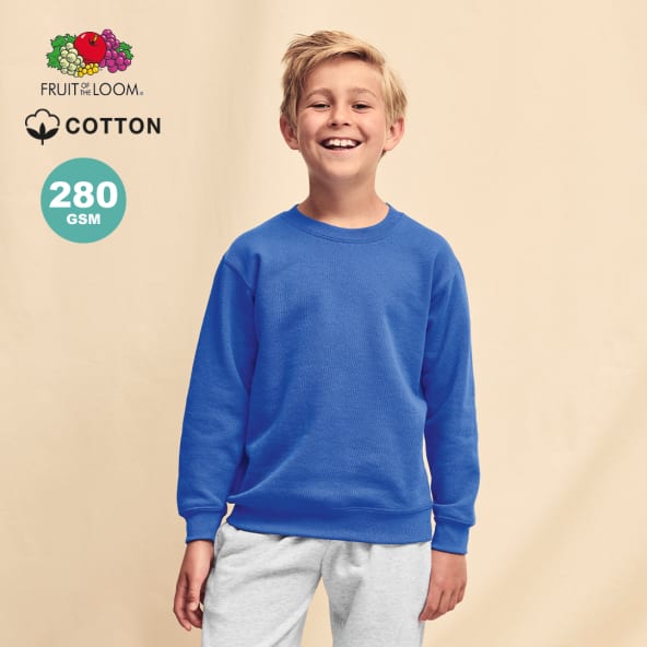 Sudadera niño personalizada algodón/poliéster de niño Classic Set-In Sweat Fruit Of The Loom 280