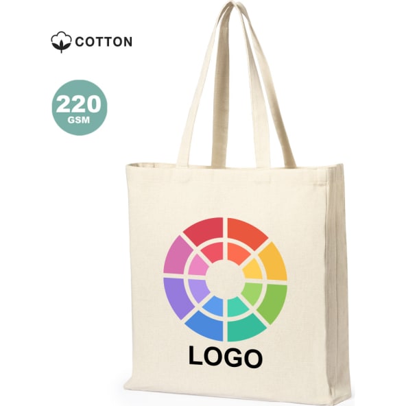Bolsa personalizada de algodón resistente 220g/m2