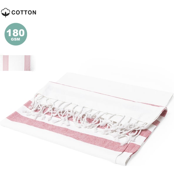 Toalla diseño bicolor algodón con flecos 170x90cm Sally