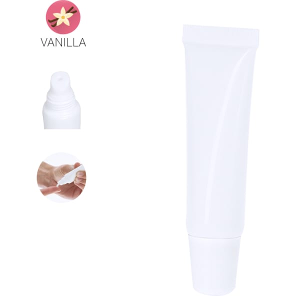 Bálsamo labial publicitario SPF15 vainilla en barra crema