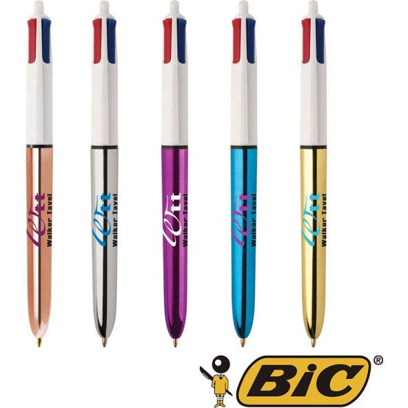 Bol&iacute;grafo con tinta de 4 colores shine metalizado BIC