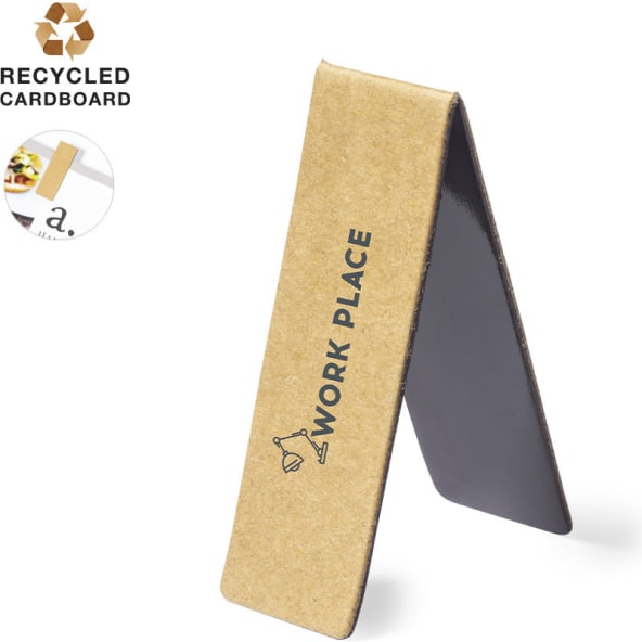 Marcapáginas personalizado magnético de cartón reciclado