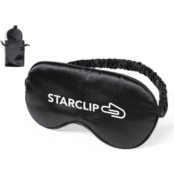 Antifaz de suave satén con funda a juego personalizado