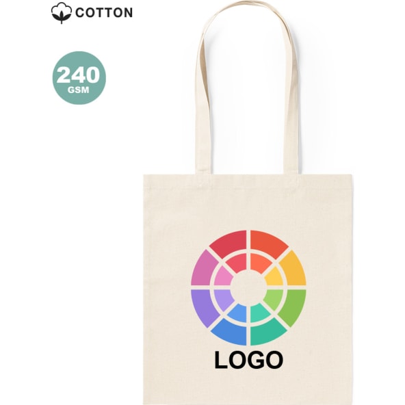 Bolsa de tela personalizada de algodón natural resistente 240g/m2