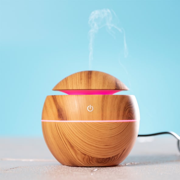 Humidificador personalizado linea nature con luces LED multicolor 130 ml
