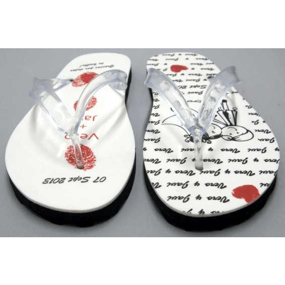 Chanclas personalizadas en goma EVA bicapa, suela lijada