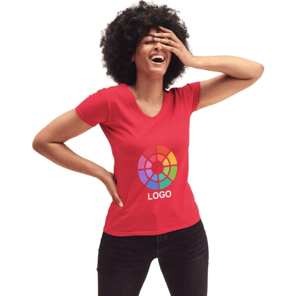 Camiseta cuello v de mujer valueweight v Fruit Of The Loom