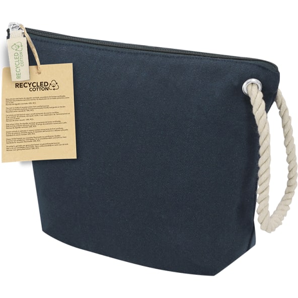 Neceser algodón reciclado/ poliéster RPET resistente con cordón