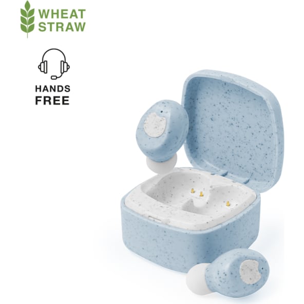 Auriculares bluetooth caña de trigo publicitarios eco-friendly