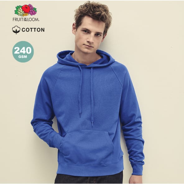 Sudadera felpa con cordon Lightweight Hooded S Fruit Of The Loom 240