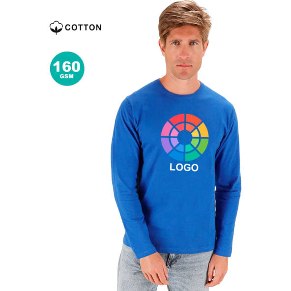 Camiseta manga larga unisex 100% algodón punto liso Hawk