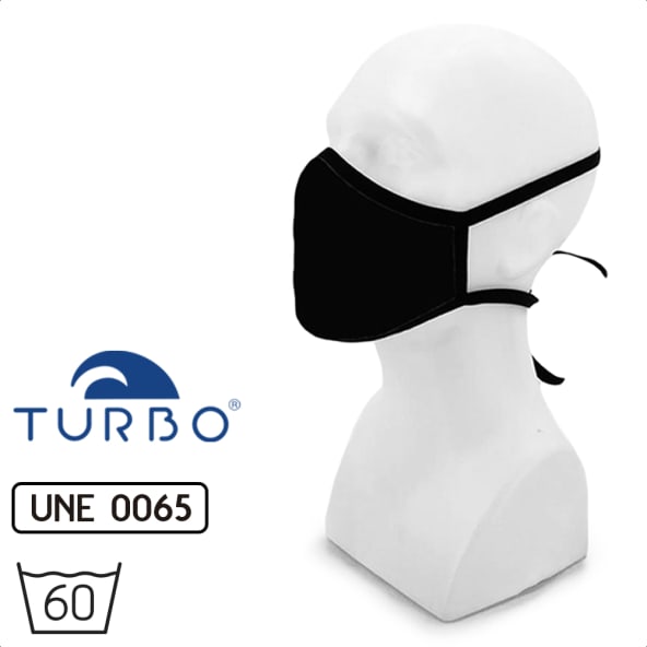 Mascarilla personalizada reutilizable turbo (UNE 0065) (50 lavados)