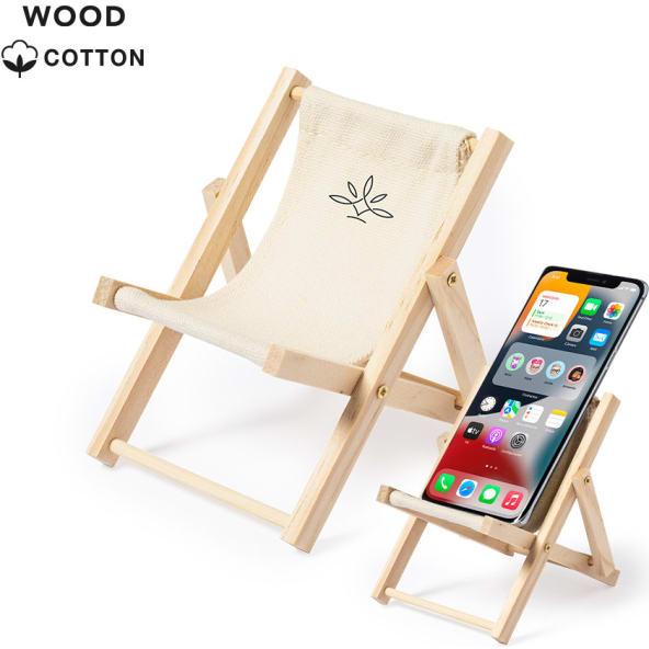 Soporte para movil en forma de silla plegable personalizado