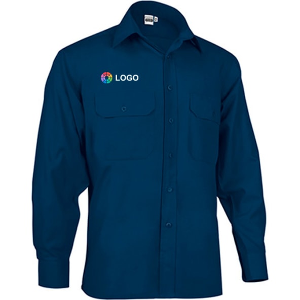 Camisa de manga larga bolsillos de hombre academy Valento 120