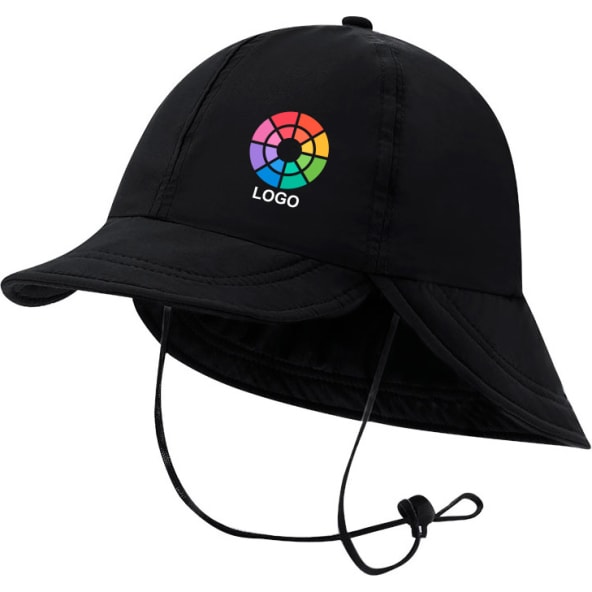 Gorra personalizada 6 paneles de poliéster con amplia solapa trasera