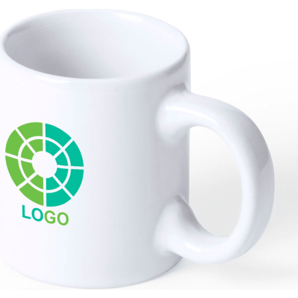Taza blanca pequeña personalizable por 1 cara (80 ml)