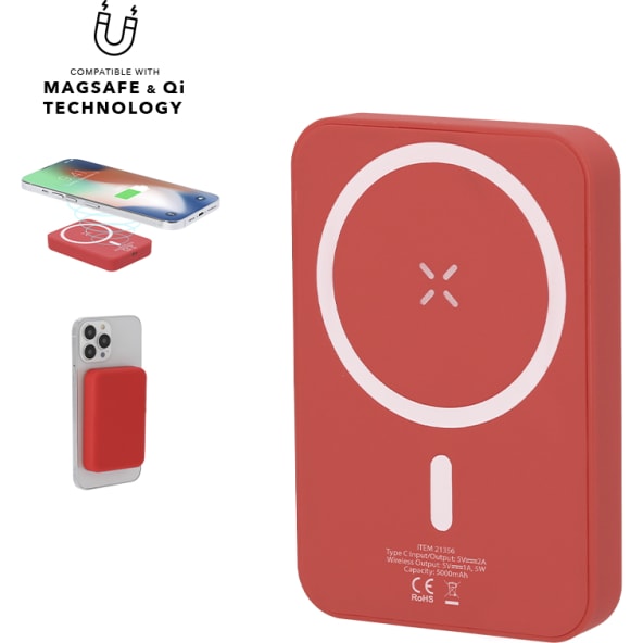 Powerbank magnético personalizado ABS gomoso (5000 mAh)